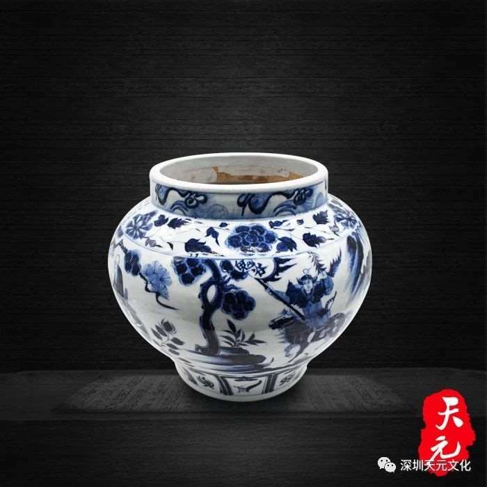 青花鬼谷子下山大罐